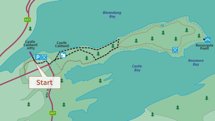Castle Caldwell Beech Wood Walk   Map