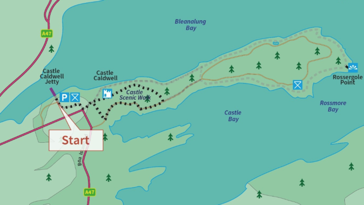 Castle Caldwell Scenic Walk   Map