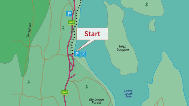 Ely Lodge Carrickreagh Jetty Walk   Map