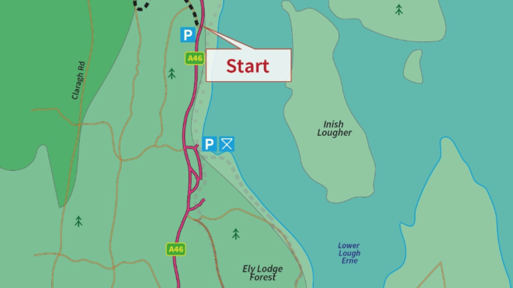 Ely Lodge Carrickreagh Viewpoint Walk   Map