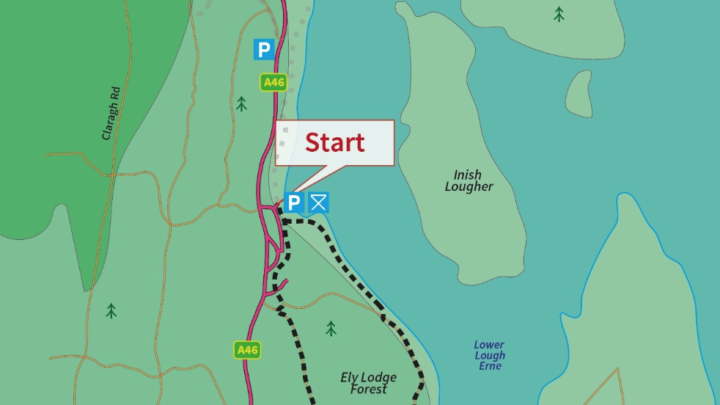 Ely Lodge Loughshore Walk   Map