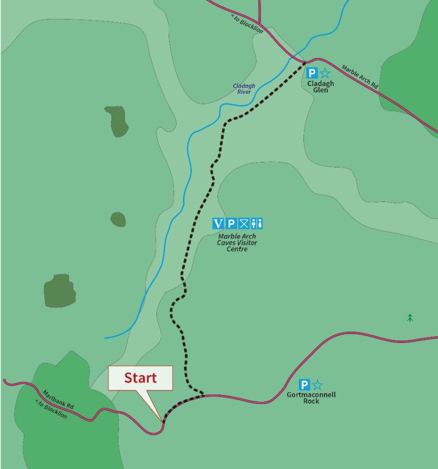 Cladagh Glen Walk Map