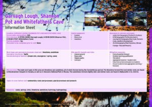 Garvagh Lough Shannon Pot and Whitefathers Cave Information Sheets
