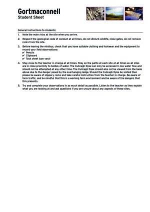 Gortmaconnell Student Sheets