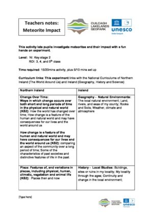 Teacher Notes   Meteorite